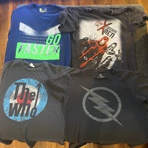 4 mens miscellaneous tshirts, size small